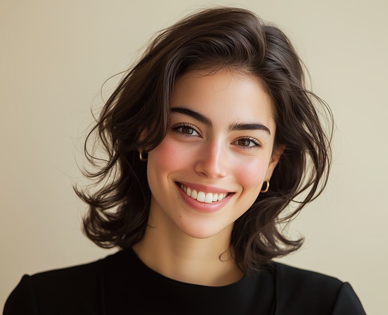 Portrait of beautiful woman with confident smile