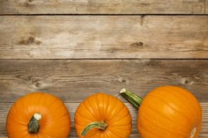 orange pumpkins side by side