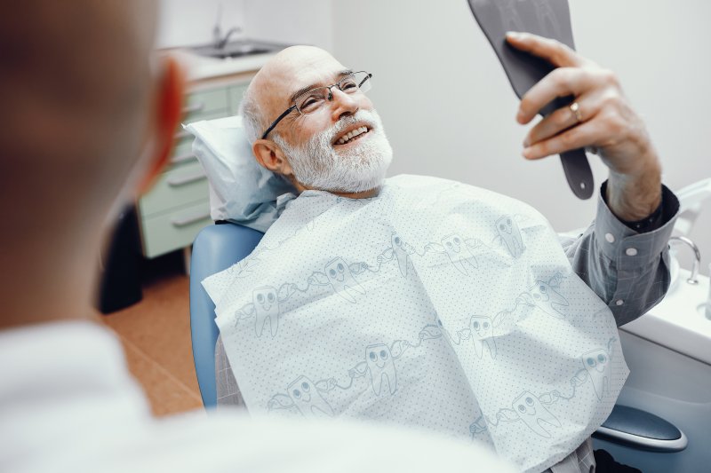 Man at dentist