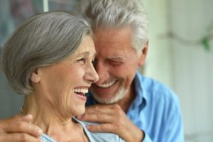 older couple smiling together