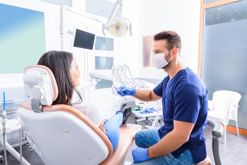 Woman at the dentist